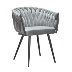 Krzesło Glamour Larissa - czarne