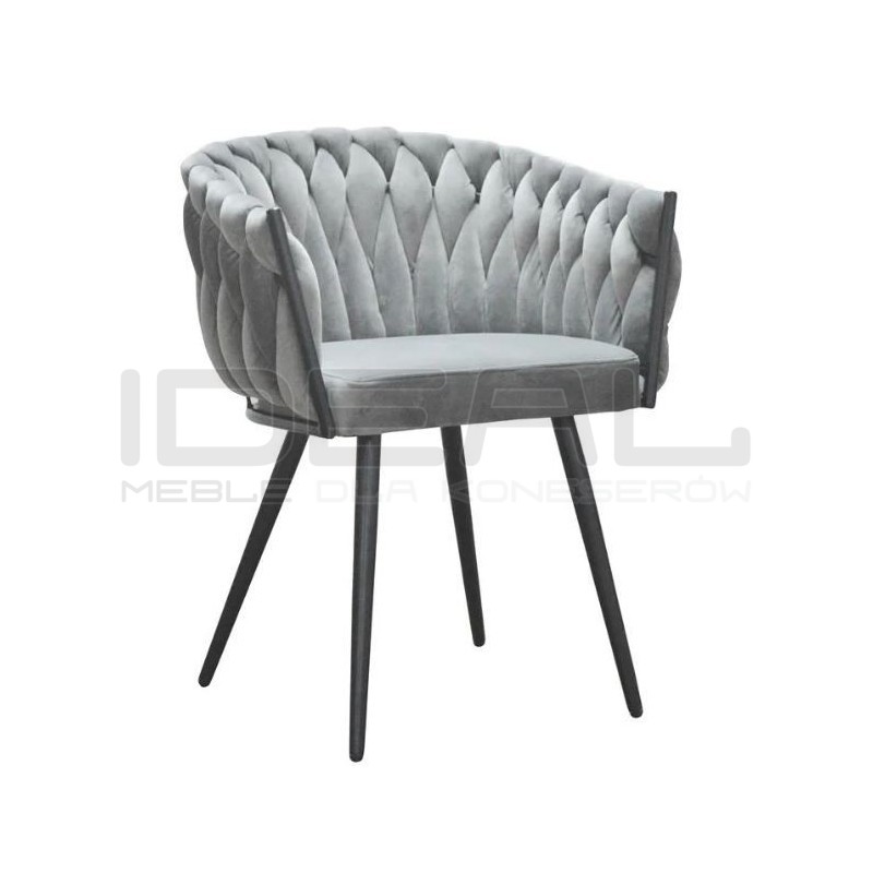 Krzesło Glamour Larissa - czarne