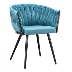 Krzesło Glamour Larissa - czarne