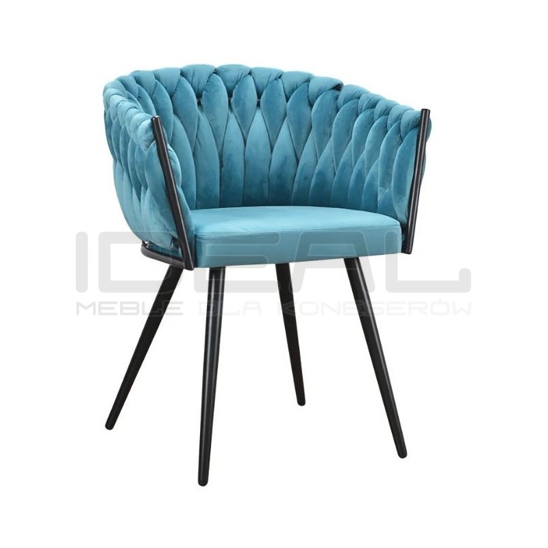 Krzesło Glamour Larissa - czarne