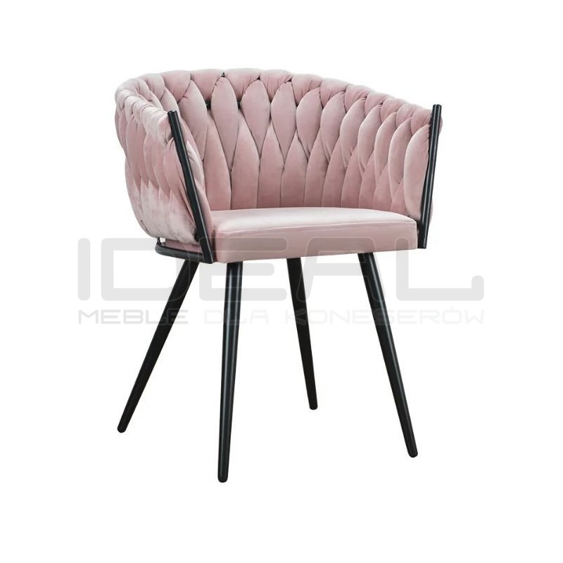 Krzesło Glamour Larissa - czarne