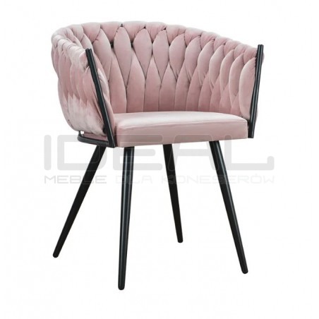 Krzesło Glamour Larissa - czarne