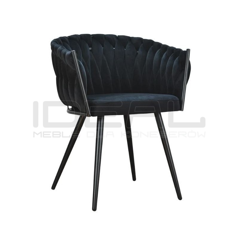 Krzesło Glamour Larissa - czarne