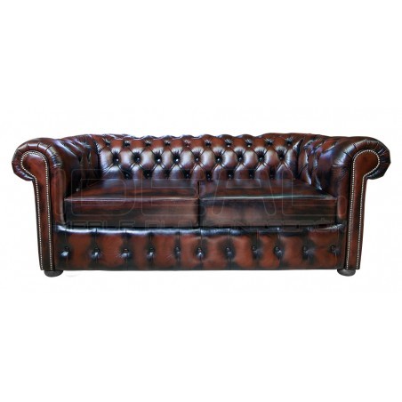 Sofa Chesterfield Vintage Classic skóra 3 os.