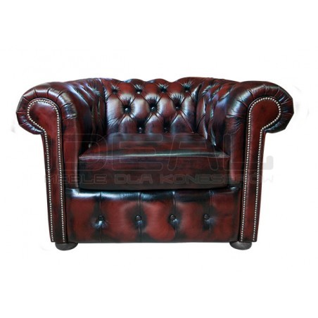Fotel Chesterfield Vintage Classic skóra