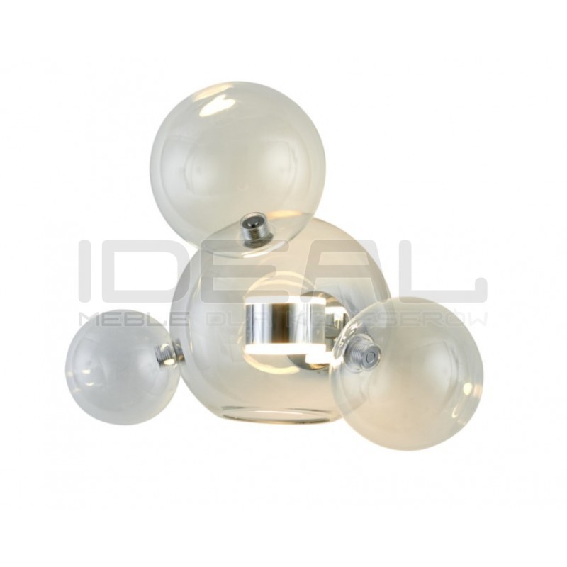 Lampa ścienna glamour Capri Bubbles 3+1 złota, chrom