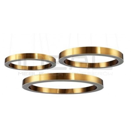 Lampa wisząca glamour Ring Circle 40+60+80 LED NIKIEL NA 1 PODSUFITCE