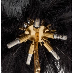 Lampa podłogowa glamour TIFFANY z piór