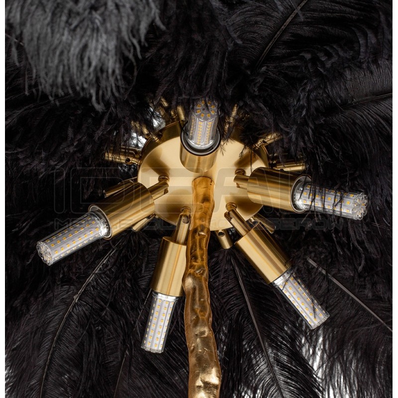 Lampa podłogowa glamour TIFFANY z piór