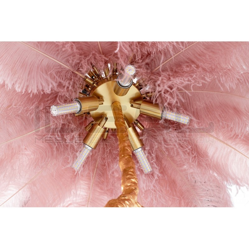 Lampa podłogowa glamour TIFFANY z piór