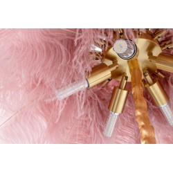 Lampa podłogowa glamour TIFFANY z piór