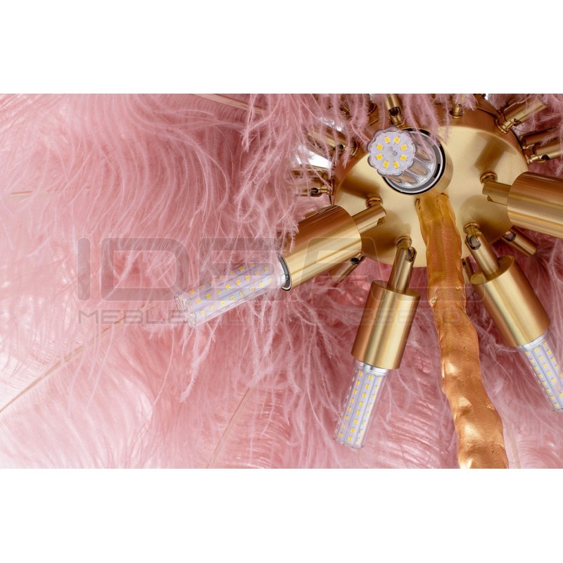 Lampa podłogowa glamour TIFFANY z piór