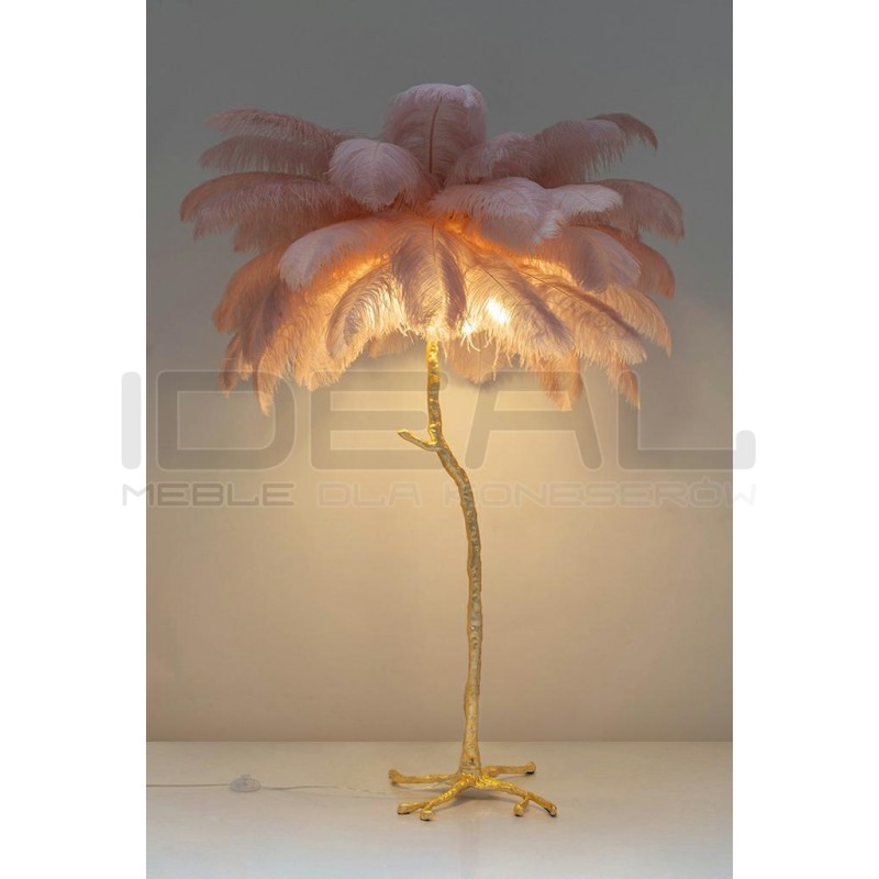 Lampa podłogowa glamour TIFFANY z piór