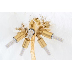 Lampa podłogowa glamour TIFFANY z piór