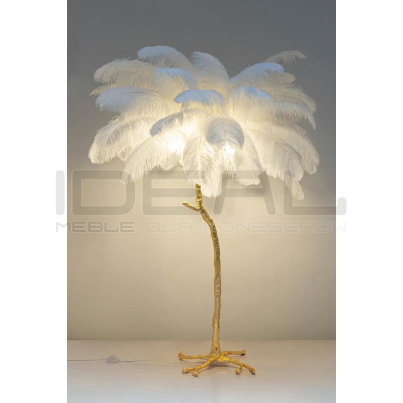 Lampa podłogowa glamour TIFFANY z piór