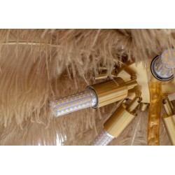 Lampa podłogowa glamour TIFFANY z piór