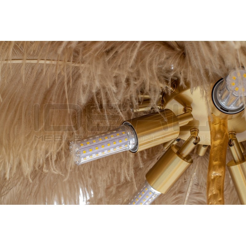 Lampa podłogowa glamour TIFFANY z piór