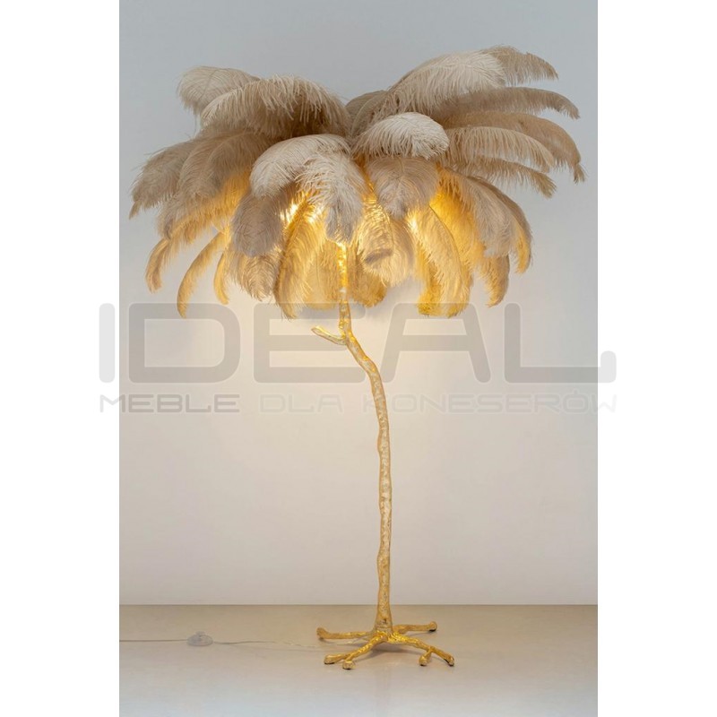 Lampa podłogowa glamour TIFFANY z piór