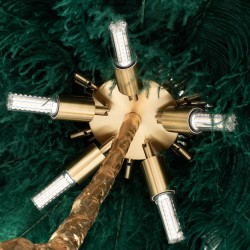 Lampa podłogowa glamour TIFFANY z piór