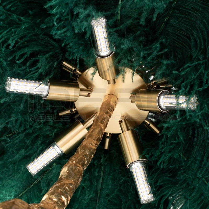 Lampa podłogowa glamour TIFFANY z piór