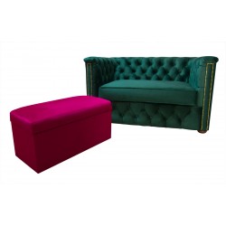 Sofa Rozkładana Mała Chesterfield Celebrity z funkcją spania codziennie 2 os.