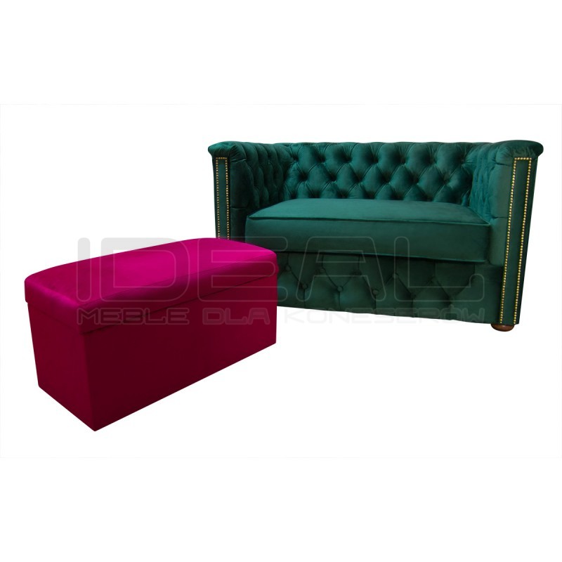 Sofa Rozkładana Mała Chesterfield Celebrity z funkcją spania codziennie 2 os.