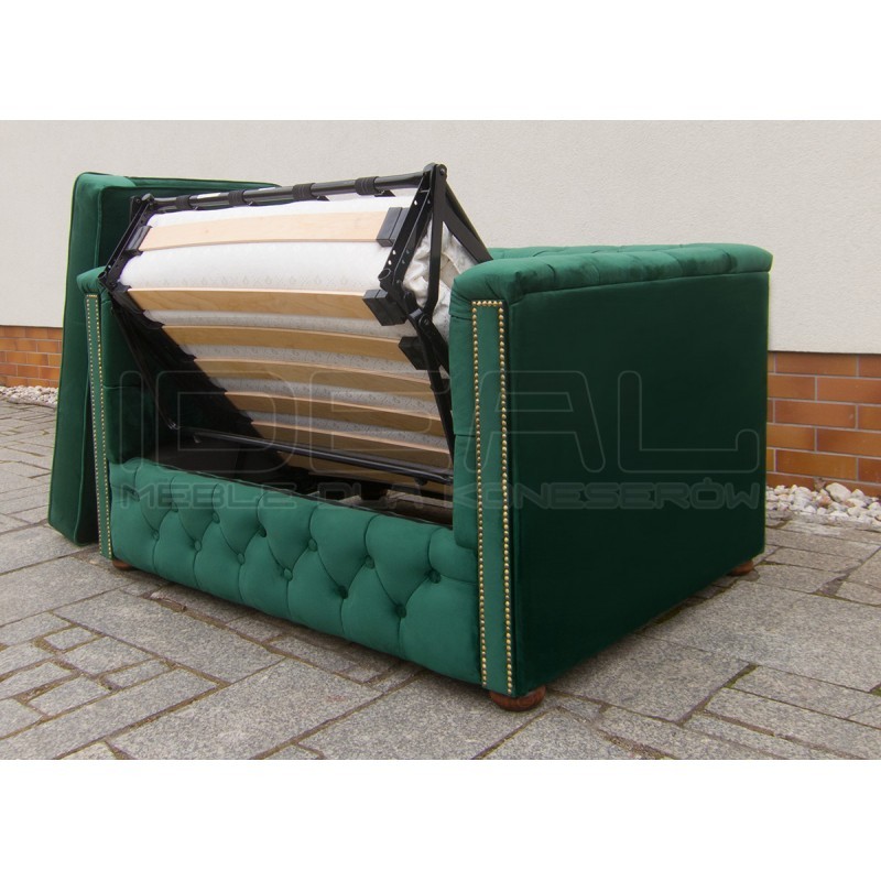 Sofa Rozkładana Mała Chesterfield Celebrity z funkcją spania codziennie 2 os.