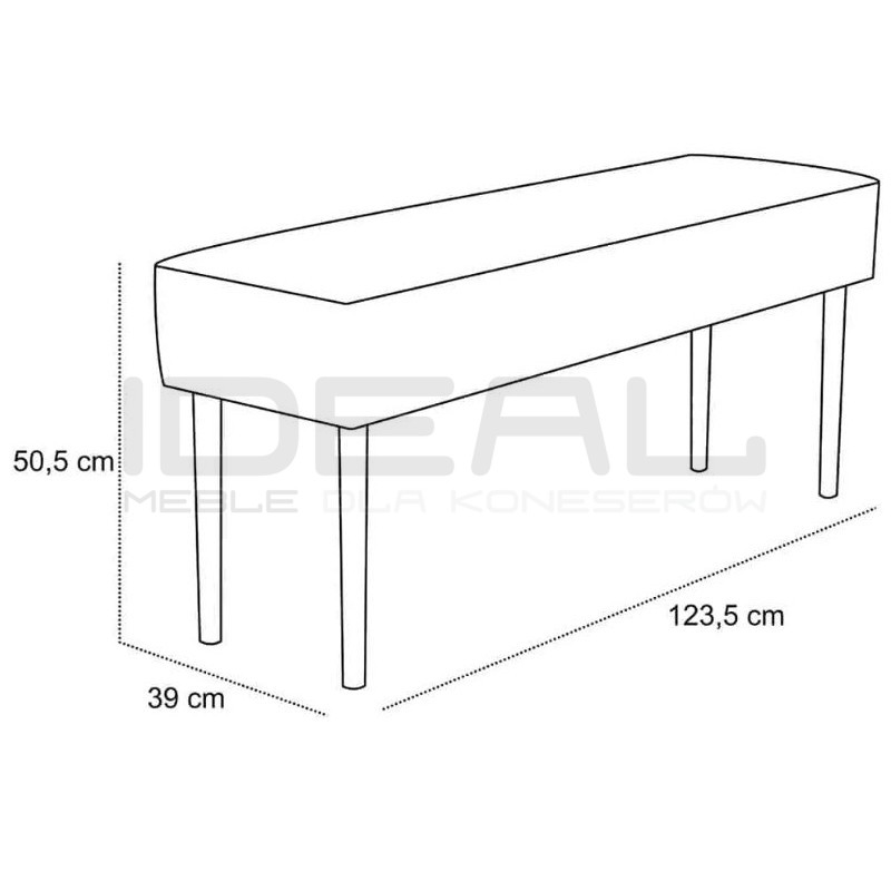 Ławeczka bez oparcia Opal