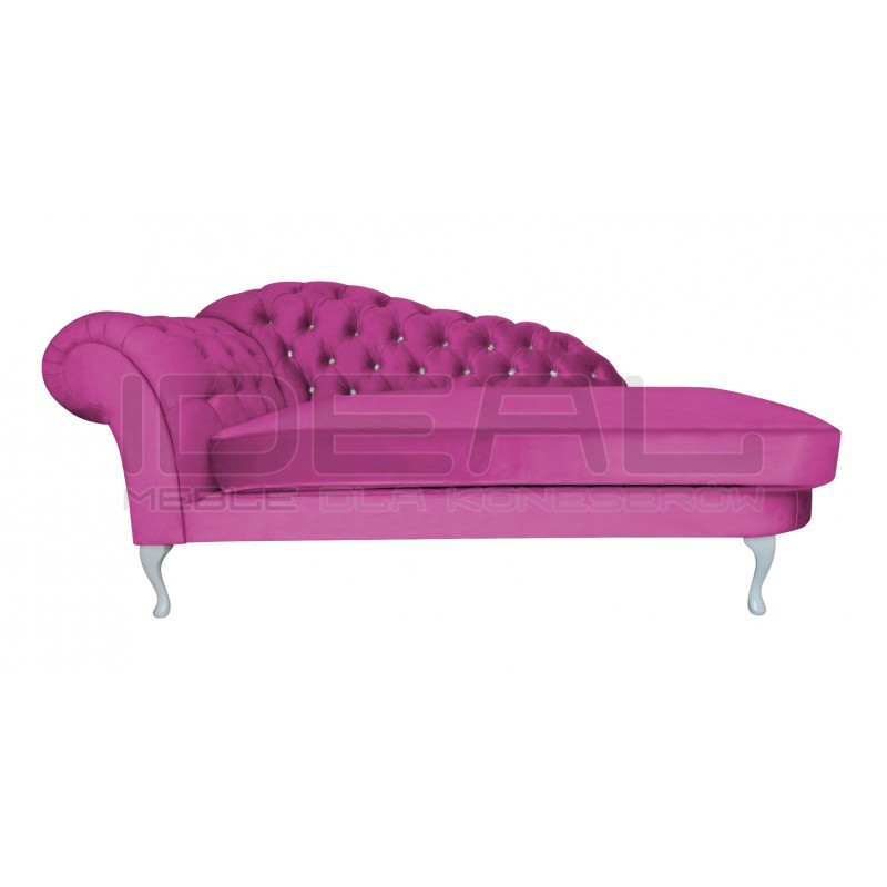 Szezlong Glamour Chesterfield Madame z kryształkami 220