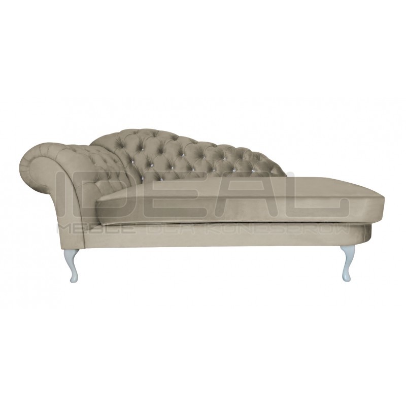 Szezlong Glamour Chesterfield Custom z kryształkami 220 IdealMeble.pl