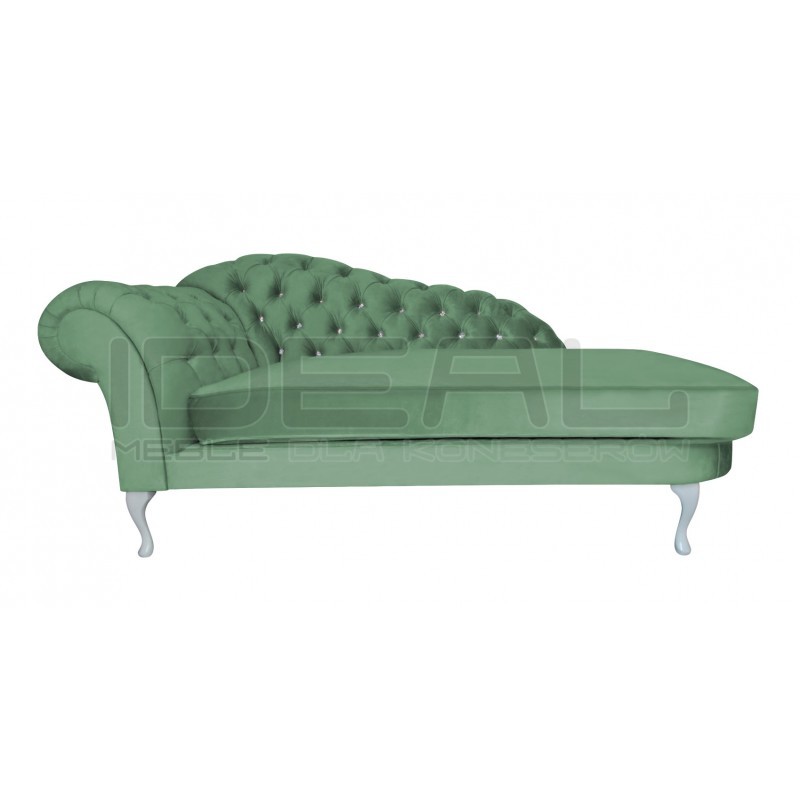 Szezlong Glamour Chesterfield Custom z kryształkami 220 IdealMeble.pl