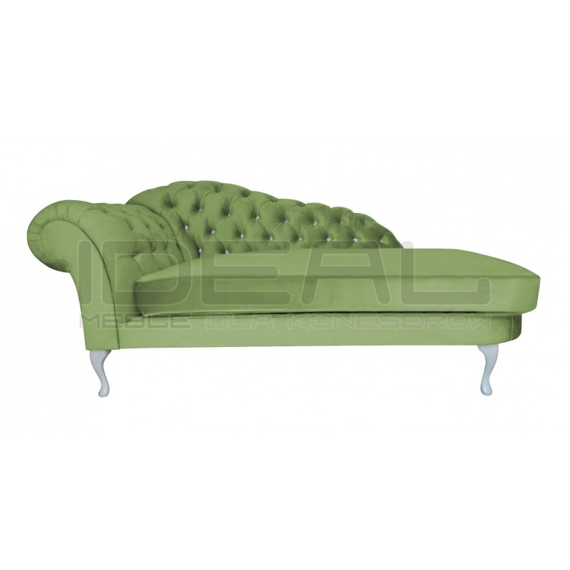 Szezlong Glamour Chesterfield Custom z kryształkami 220 IdealMeble.pl