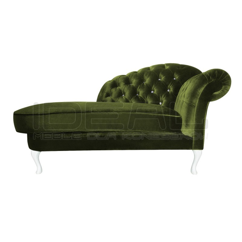 Szezlong Glamour Chesterfield Custom Soft z kryształkami
