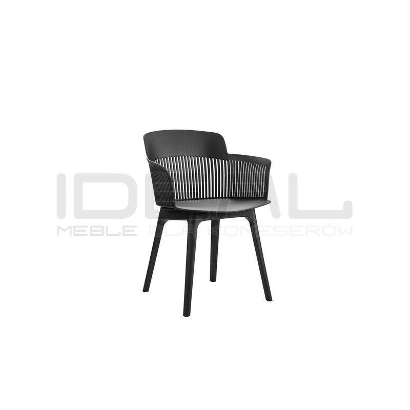 Krzesło ażurowe TORRE czarne