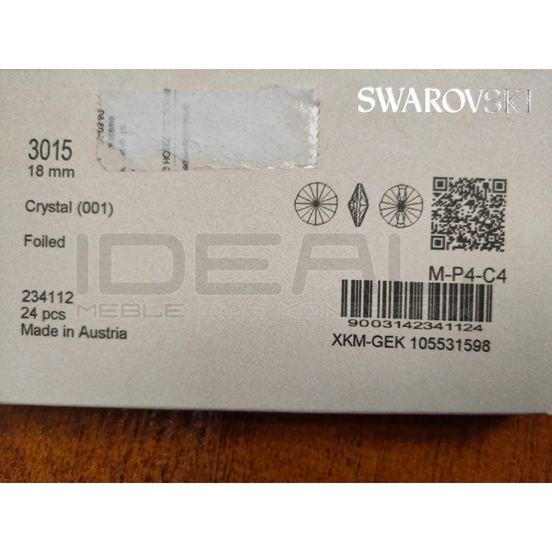 Tapicerskie kryształki Swarovskiego oryginał 18 mm (guziki kryształowe tapicerskie 18 mm)