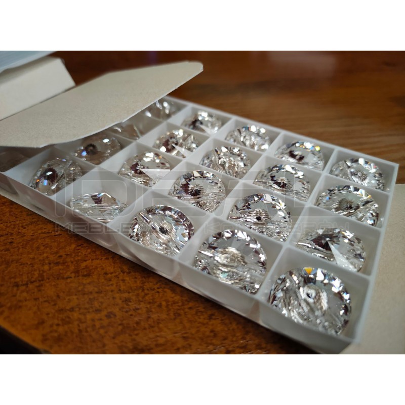 Tapicerskie kryształki Swarovskiego oryginał 18 mm (guziki kryształowe tapicerskie 18 mm)
