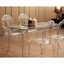 Krzesło glamour przezroczyste KING ARM