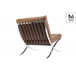 Fotel Bauhaus Inspirowany Projektem Barcelona Vintage Mod w ekoskórze