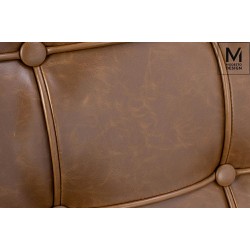 Fotel Bauhaus Inspirowany Projektem Barcelona Vintage Mod w ekoskórze