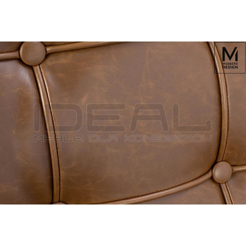 Fotel Bauhaus Inspirowany Projektem Barcelona Vintage Mod w ekoskórze