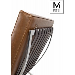 Fotel Bauhaus Inspirowany Projektem Barcelona Vintage Mod w ekoskórze