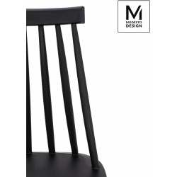 Krzesło czarne Ribs do domu do ogrodu