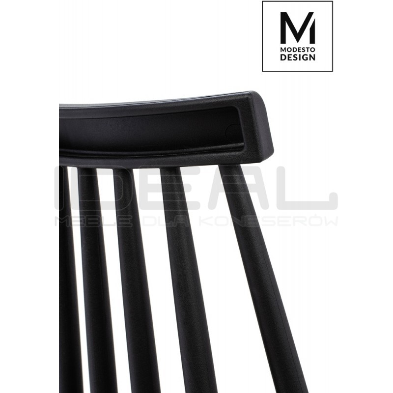 Krzesło czarne Ribs do domu do ogrodu