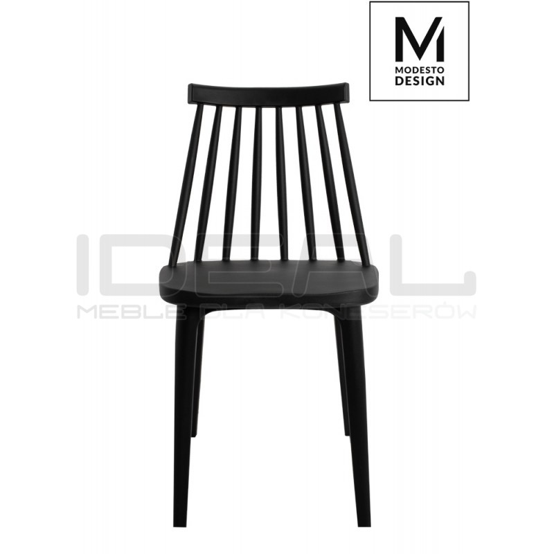 Krzesło czarne Ribs do domu do ogrodu