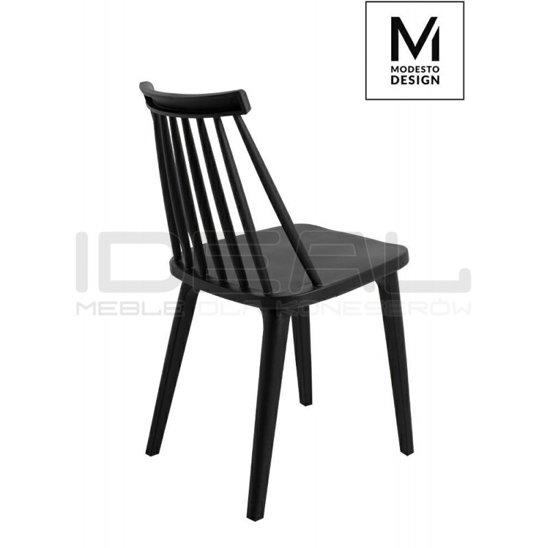 Krzesło czarne Ribs do domu do ogrodu