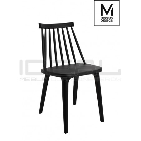 Krzesło czarne Ribs do domu do ogrodu