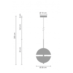Lampa wisząca Glamour SFERA-1 LED 20 CM