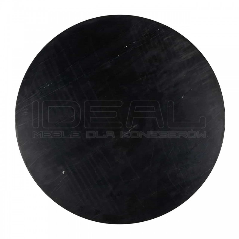 Stolik kawowy IRONVILLE 90 czarny marmur