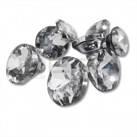 Guziki kryształowe szklane, tapicerskie kryształki 18 mm
