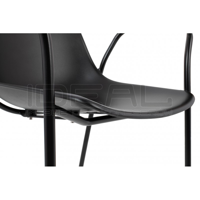 Krzesło z podłokietnikami RESOL ARM czarne